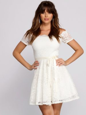 Mackenzie Off The Shoulder Lace Party Dress