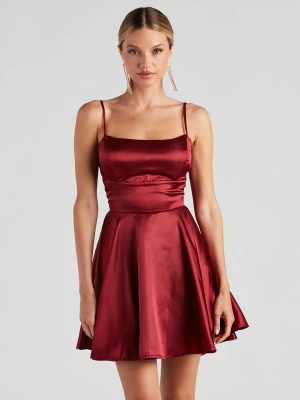 Aspen Woven Satin Party Dress
