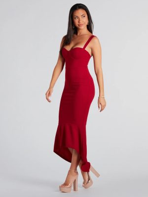 Ramona Formal High-Low Ruffled Mermaid Dress