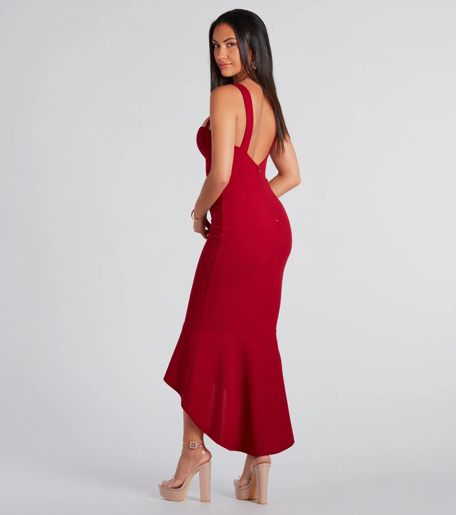 Ramona Formal High-Low Ruffled Mermaid Dress - Image 2