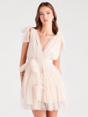 Carina Tulle Polka Dot A-Line Party Dress