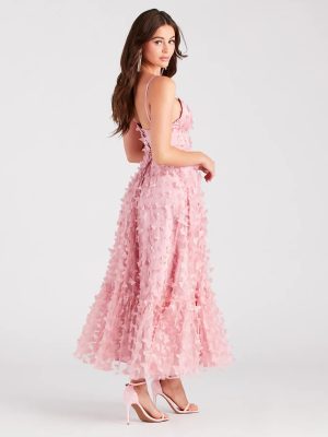 Molly Formal Butterfly Applique A-Line Dress