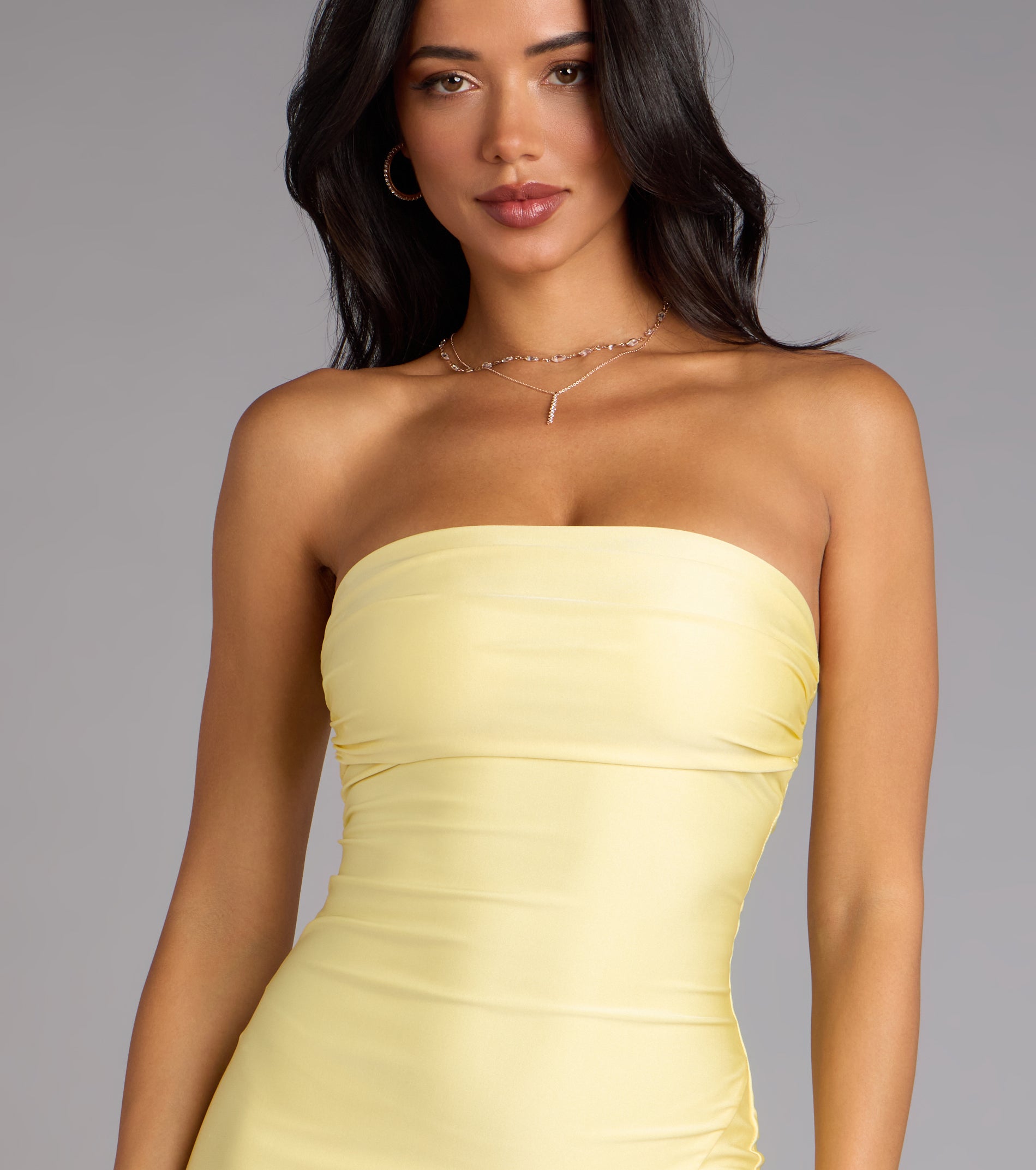 Cheryl Strapless Slit Mermaid Formal Dress - Image 19
