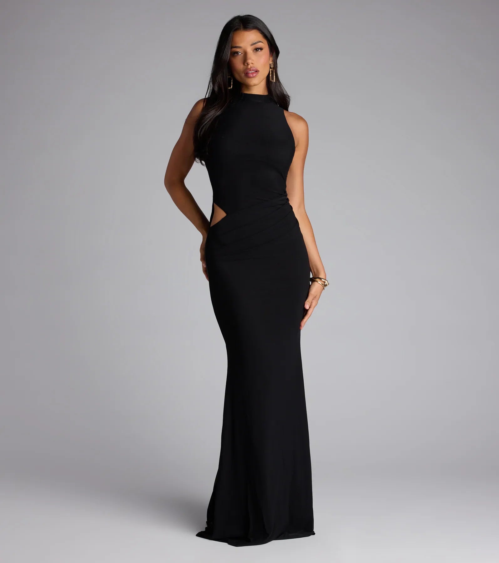 Katherine Mock Neck Cutout Mermaid Formal Dress - Image 4