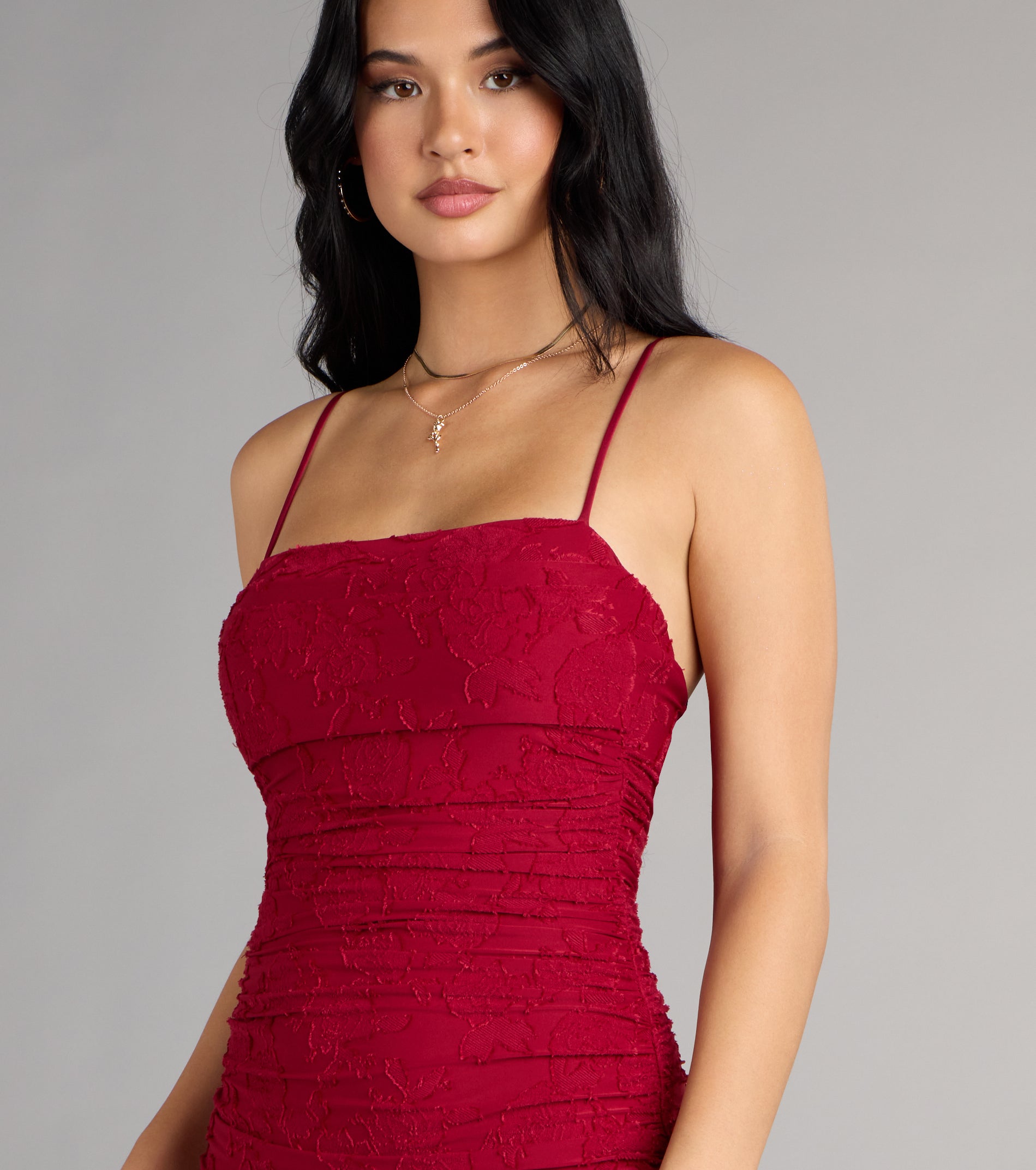 Alba Cowl Neck Mermaid Floral Formal Dress - Image 8