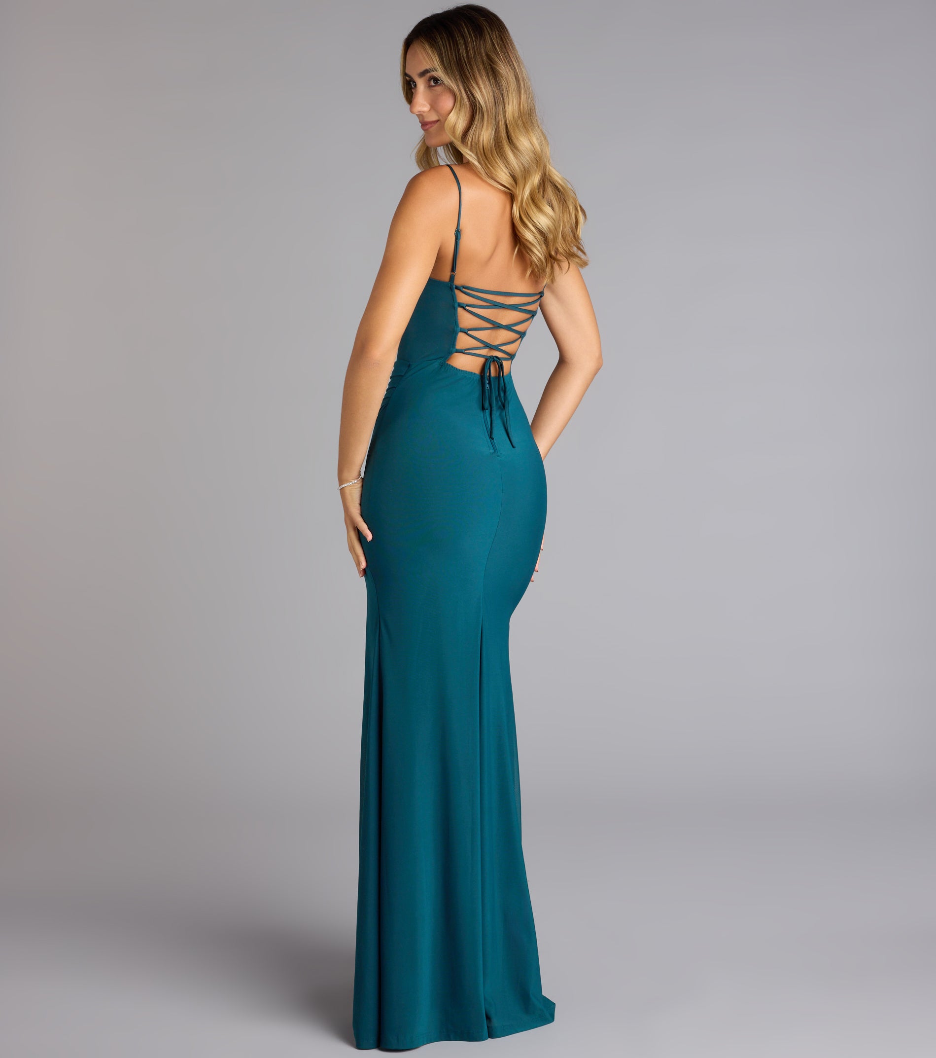 Marabella Mesh Corset Mermaid Formal Dress - Image 2