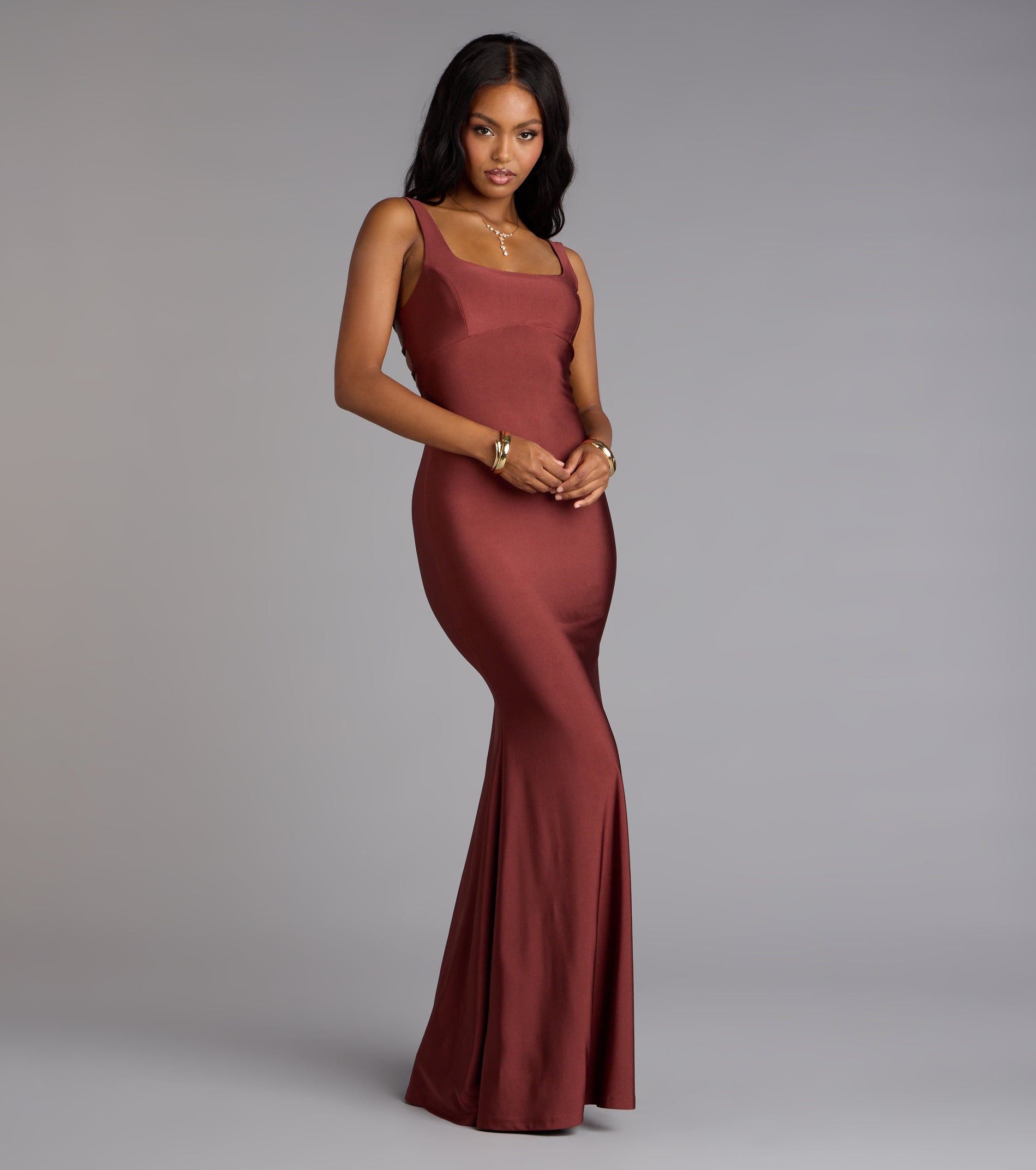 Gabriella Lace-Up Mermaid Formal Dress - Image 8