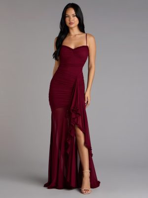 Sherrie Mesh Slit Mermaid Formal Dress