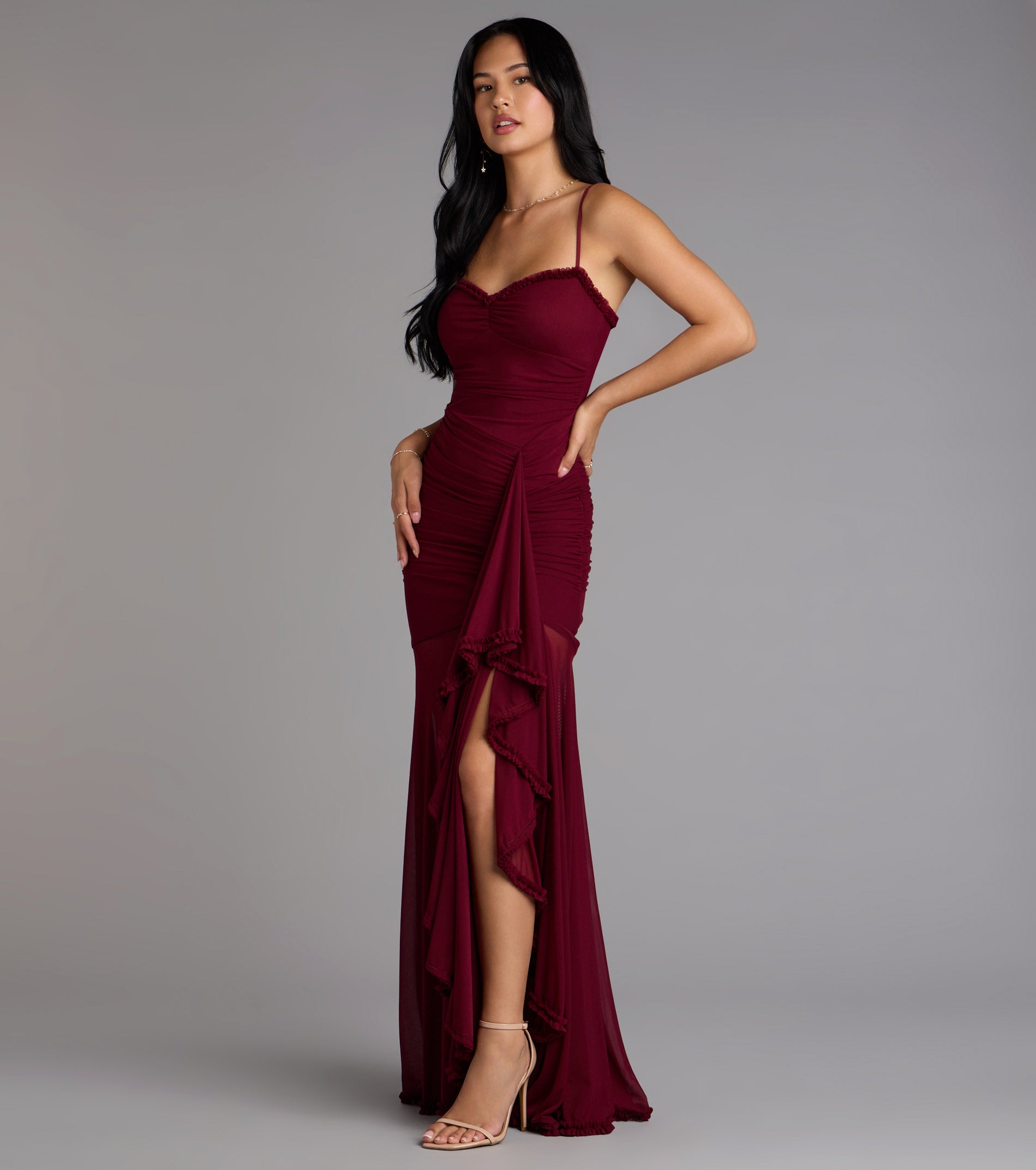 Sherrie Mesh Slit Mermaid Formal Dress - Image 4