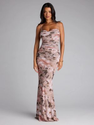 Yvette Floral Mermaid Formal Dress