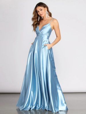 Tabitha Satin A-Line Dress