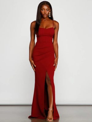 Alani Formal High Slit A-Line Dress