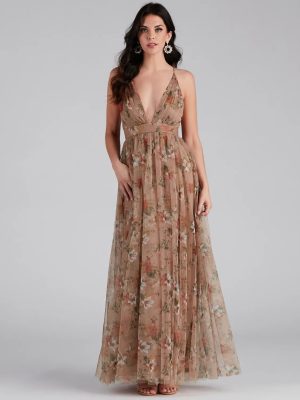 Daisy Pleated Tulle Formal Dress