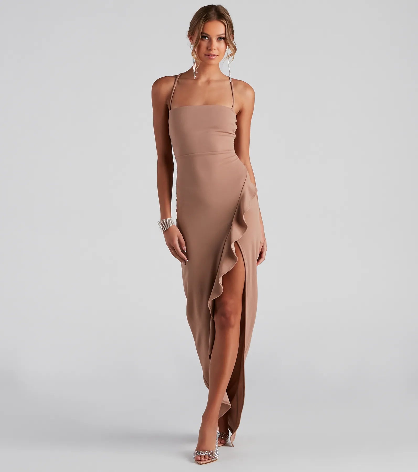 Tiffany Sleeveless High Slit Formal Dress - Image 7