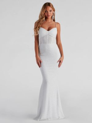 Kelsie Formal Glitter Mermaid Dress