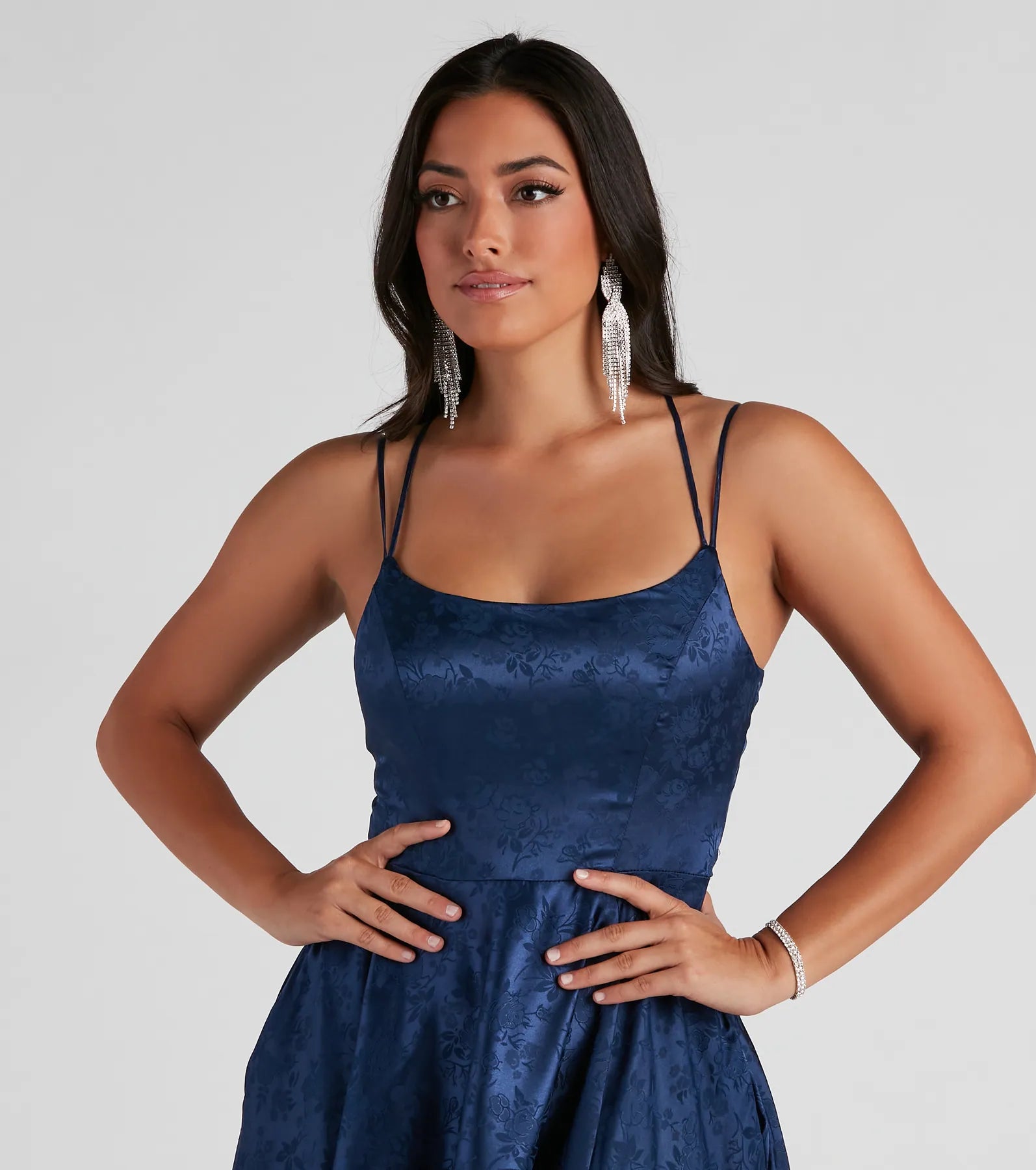 Abby Floral Jacquard Ball Gown - Image 5