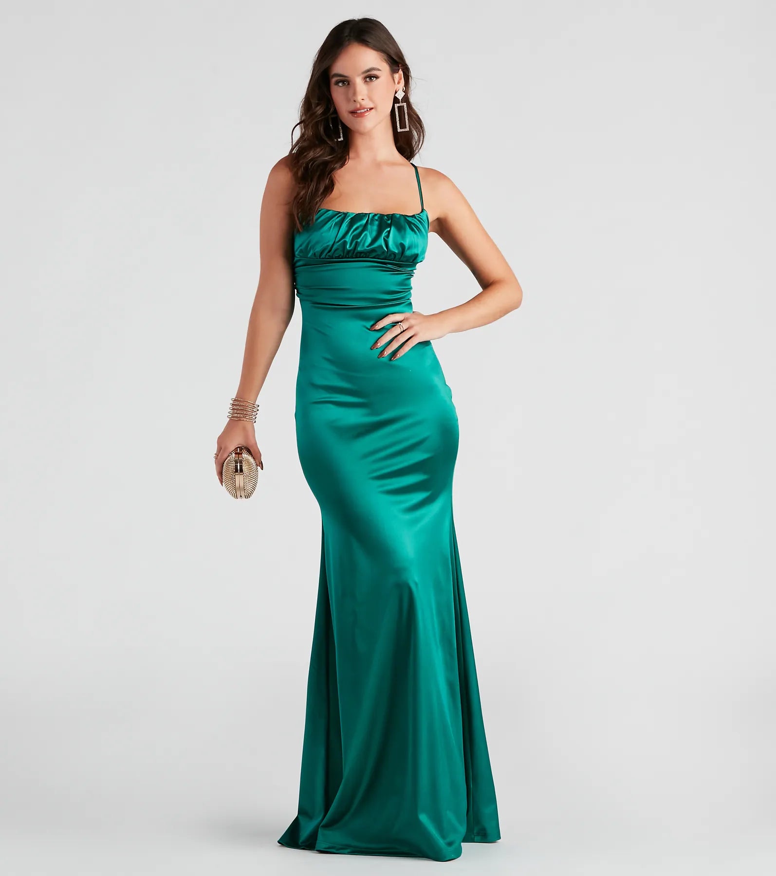 Eva Formal Satin Mermaid Dress - Image 5
