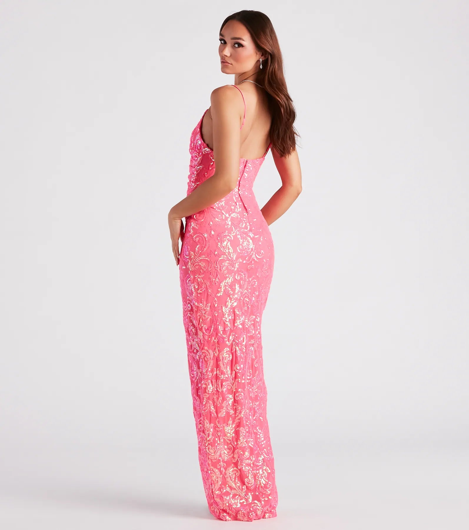 Emery Formal Wrap Sequin Dress - Image 6