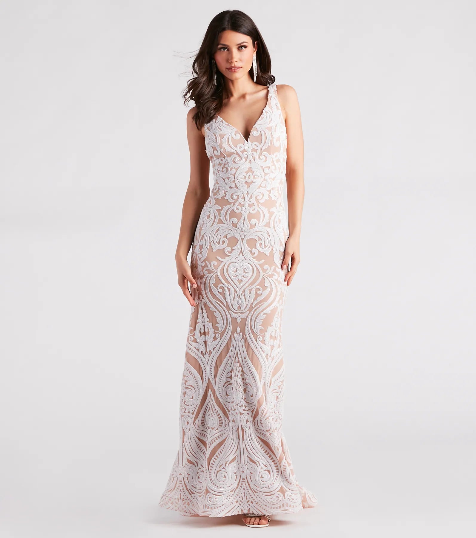 Mariah Formal Sequin Mesh Mermaid Dress - Image 6