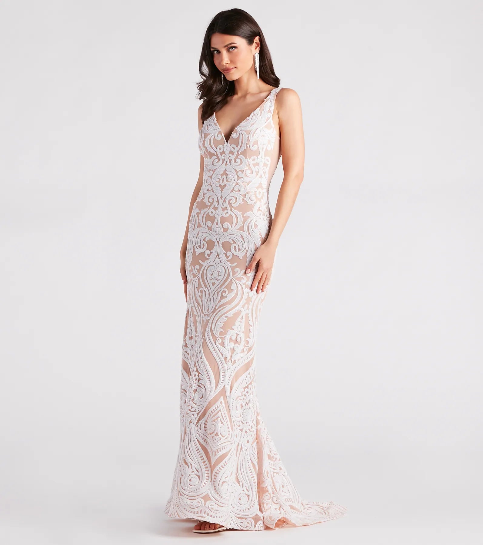 Mariah Formal Sequin Mesh Mermaid Dress - Image 7