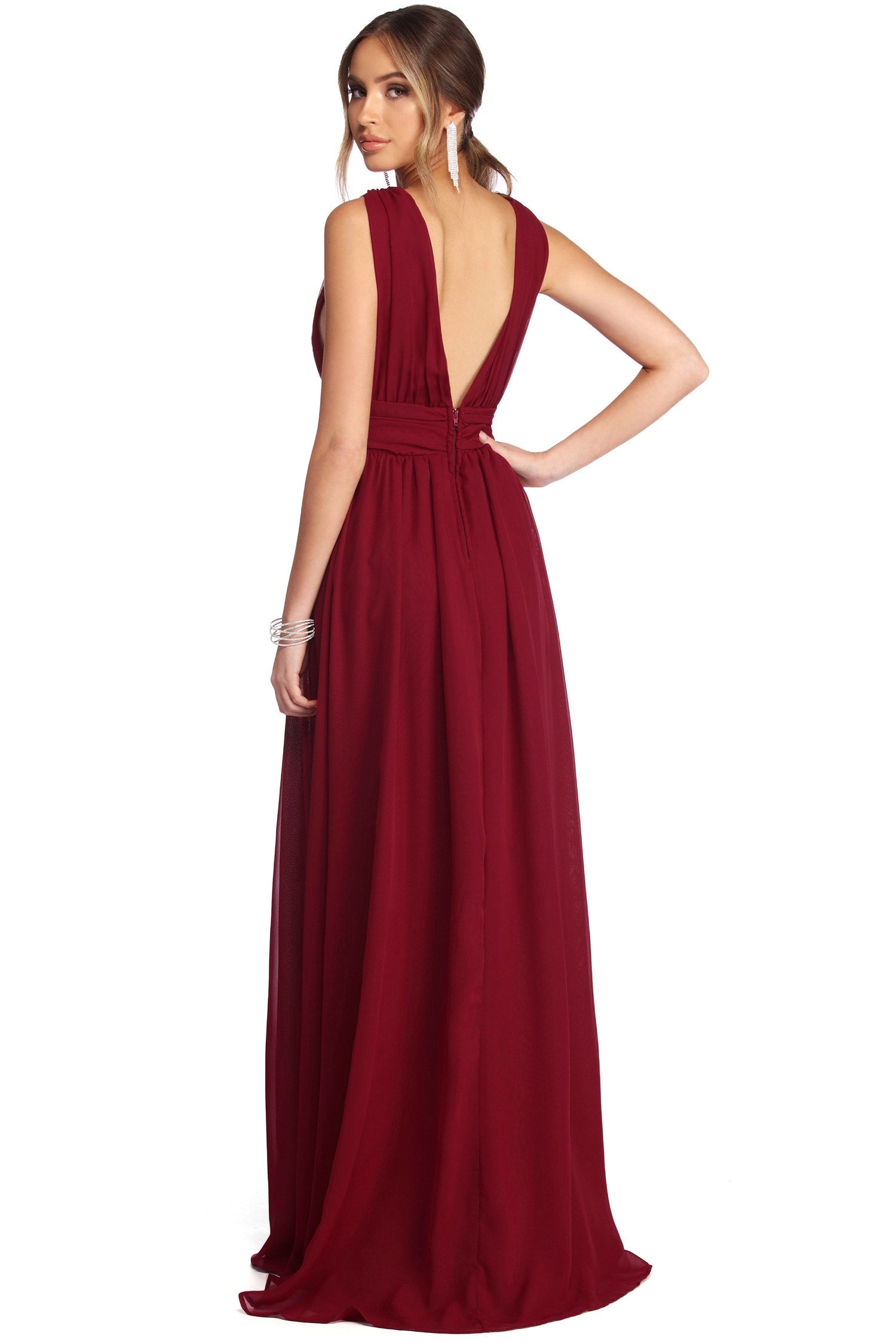 Reese Formal Layered Chiffon Dress - Image 11