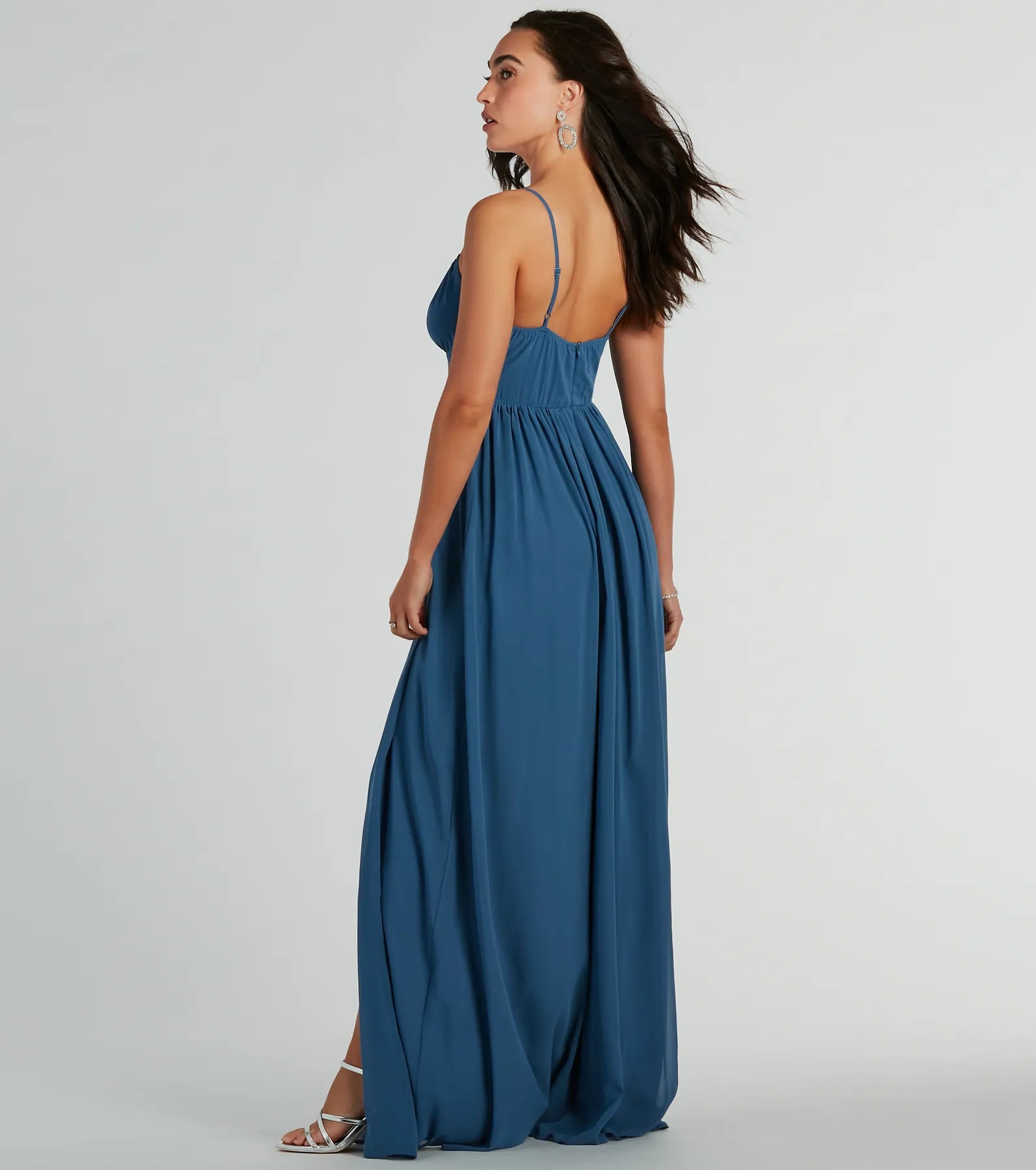 Raya Formal Chiffon A-Line Long Dress - Image 2