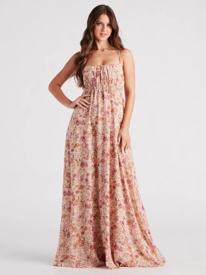 Danika Formal Chiffon Floral A-Line Dress