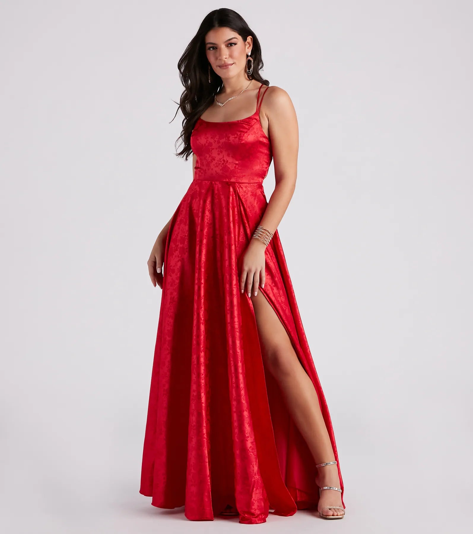 Abby Floral Jacquard Ball Gown - Image 6