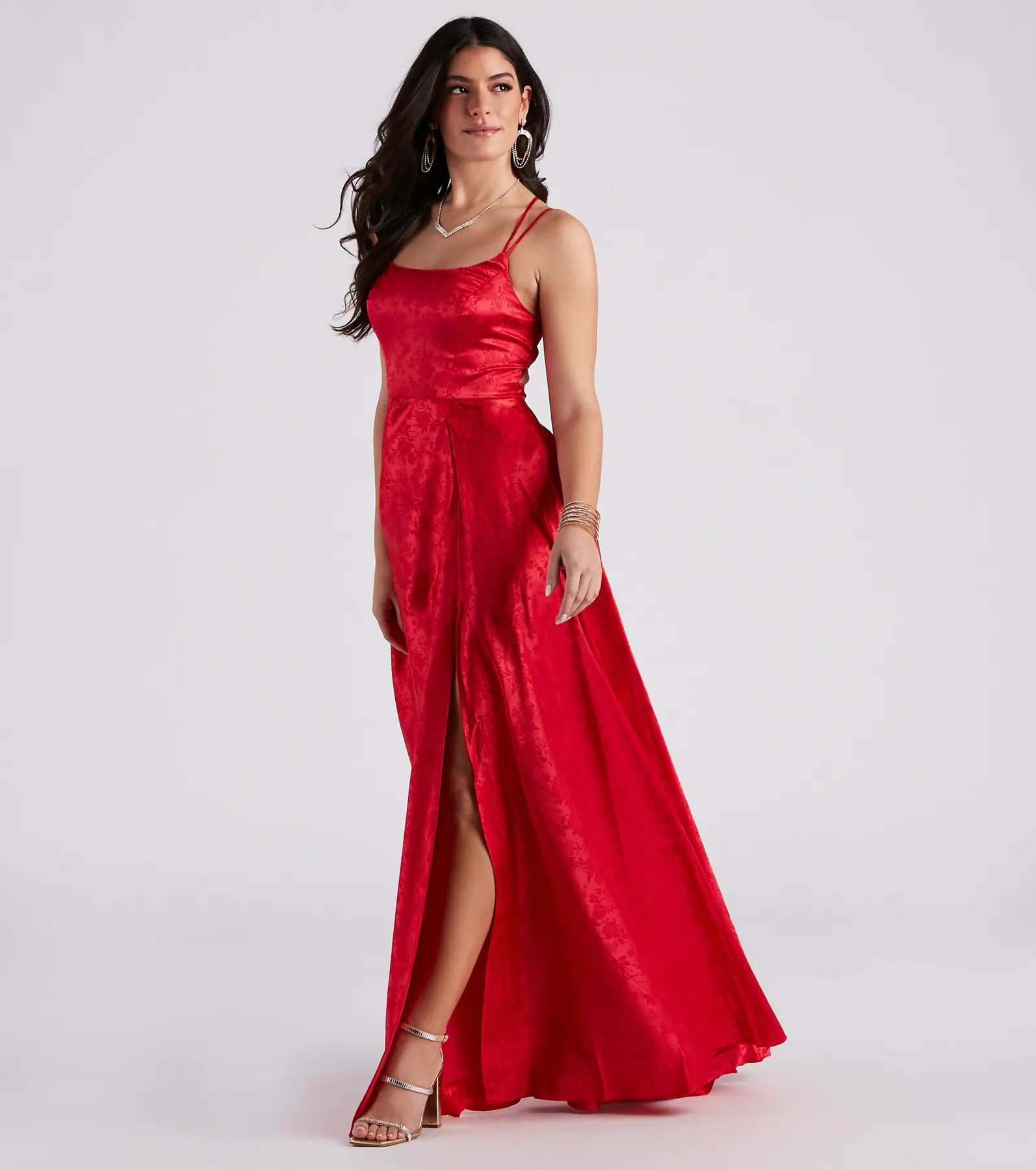 Abby Floral Jacquard Ball Gown - Image 8