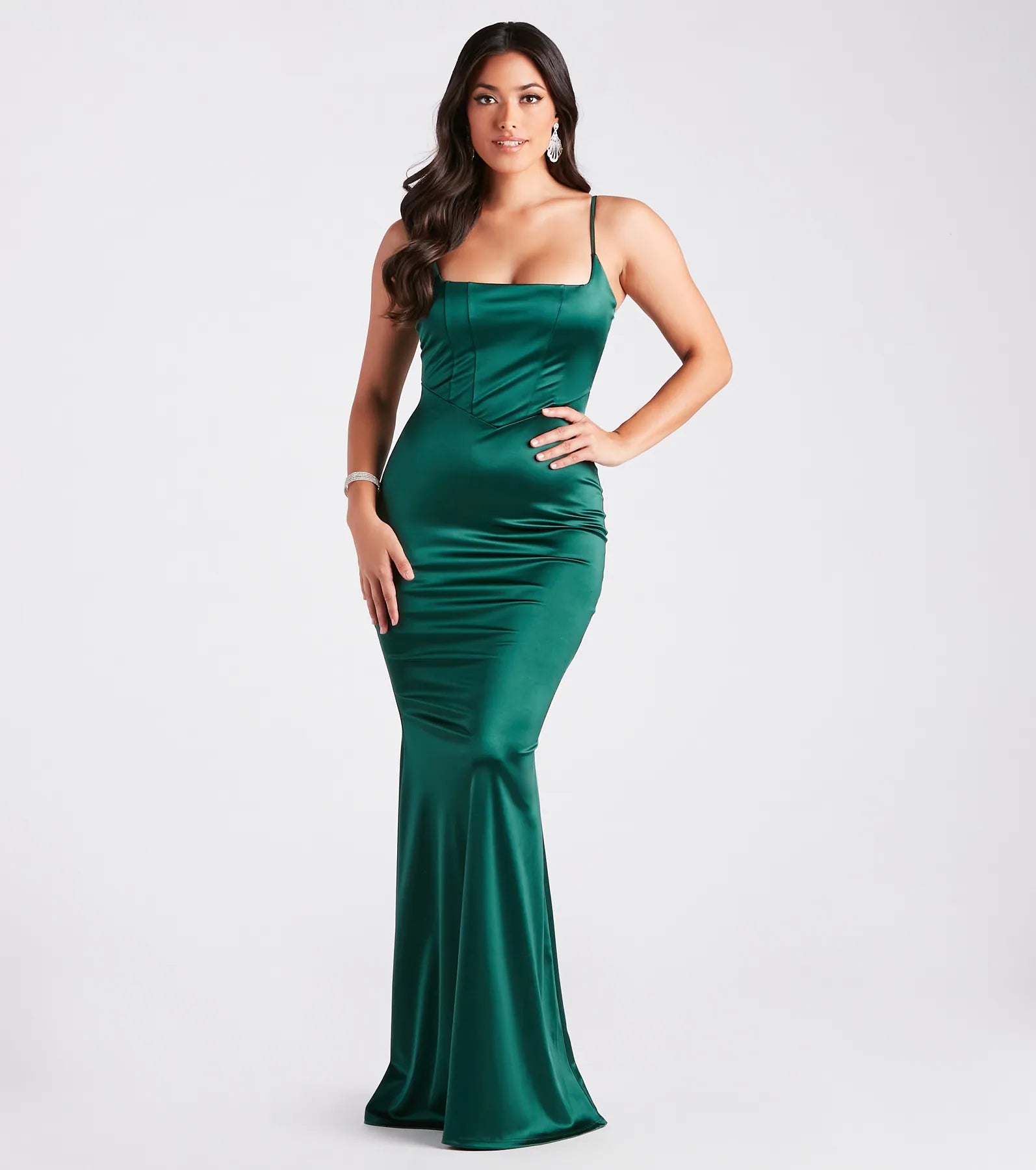 Erin Formal Satin Mermaid Long Dress - Image 5