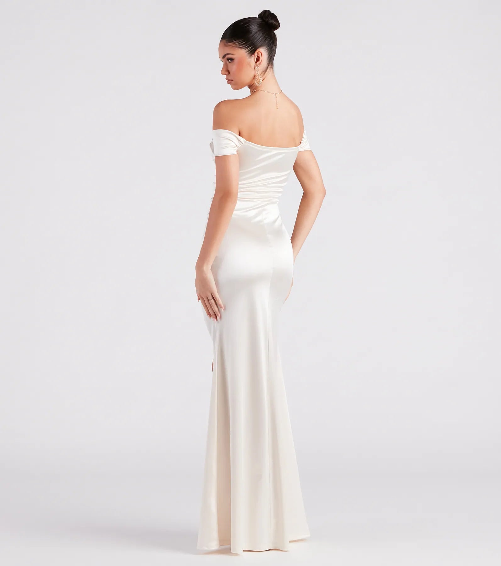 Valencia Formal Off-The-Shoulder Wrap Dress - Image 2