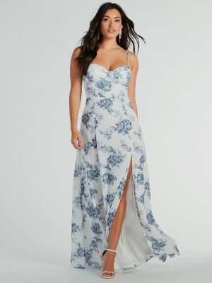 Adeline Sweetheart Floral A-Line Formal Dress