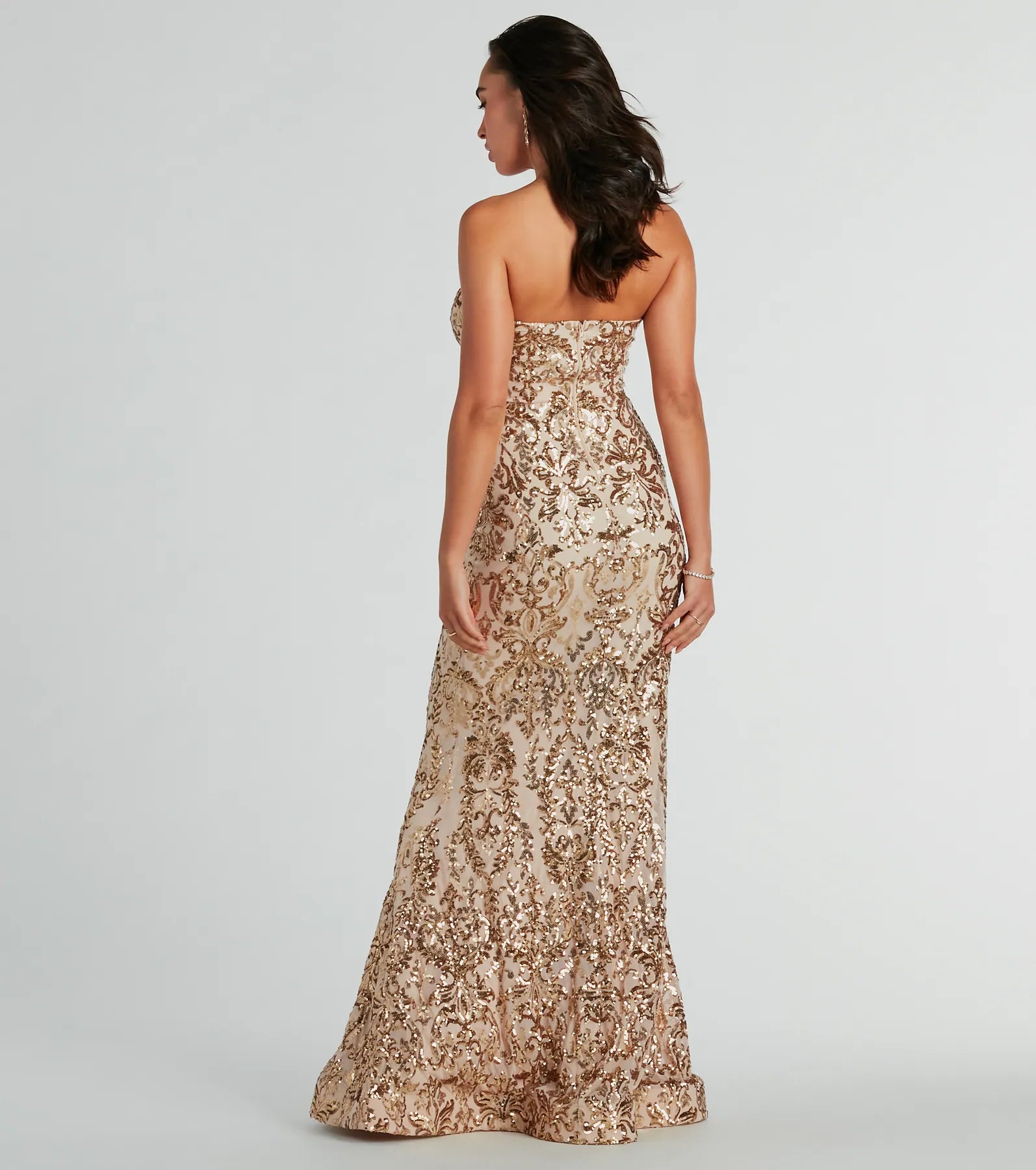Leighton Formal Sequin Strapless Mermaid Dress - Image 7