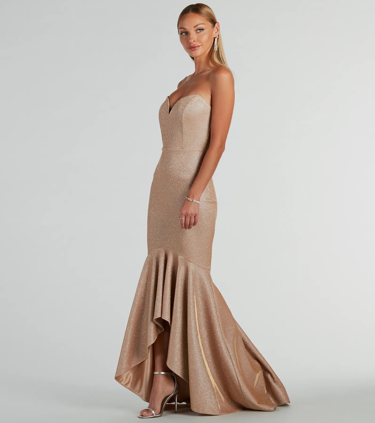 Kimora Strapless High Low Mermaid Formal Dress - Image 4