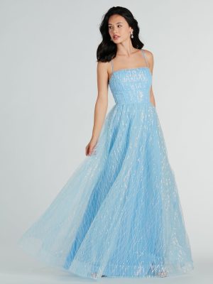 Amiyah Formal Sequin Tulle Corset A-Line Dress