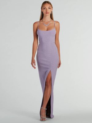 Sharon Tie-Back Glitter Mermaid Formal Dress