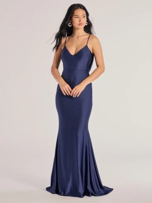 Selena V-Neck Cowl Back Mermaid Formal Dress