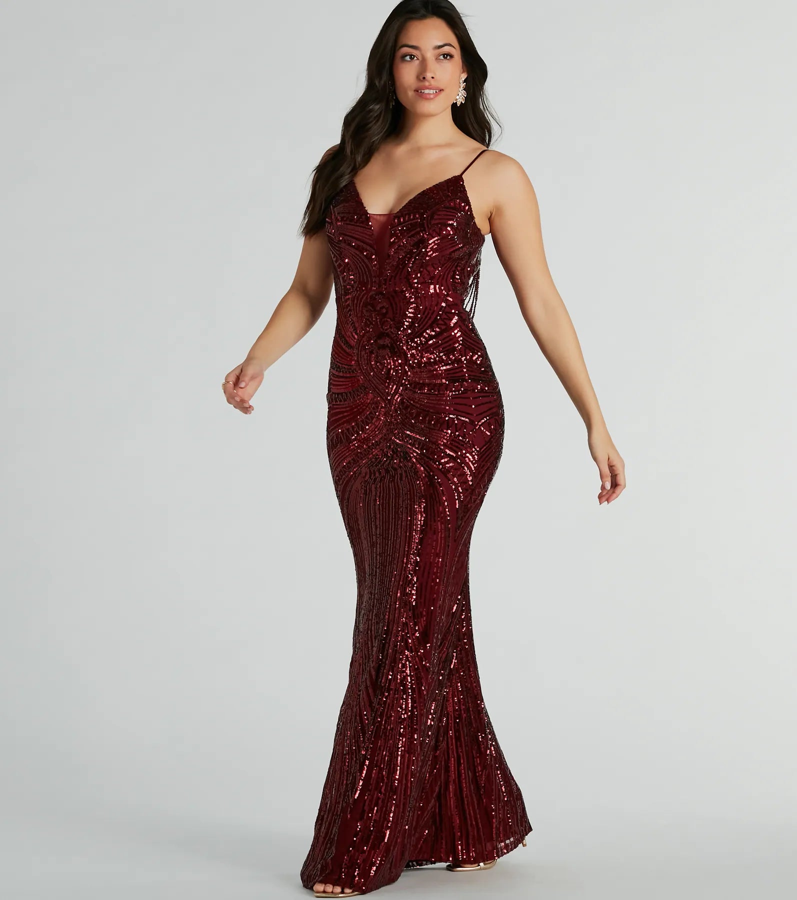 Pauline Formal Sequin Draped Bead Bodycon Dress - Image 12