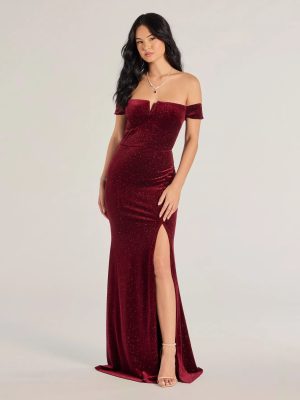 Alayna Velvet Off-The-Shoulder Mermaid Dress