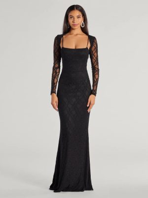Adele Sleeveless Lace Mermaid Dress With Bolero
