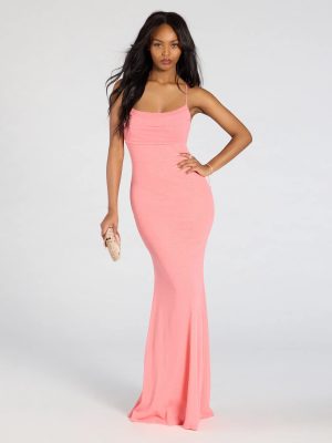 Molly Lace-Up Mermaid Glitter Formal Dress