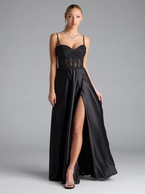 Antonina Sweetheart Corset A-Line Satin Formal Dress