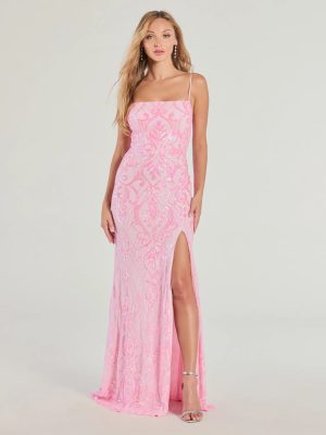 Tabitha Sleeveless Sequin Formal Column Dress