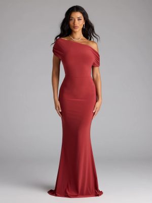 Raven Off-Shoulder Cutout Mermaid Formal Dress