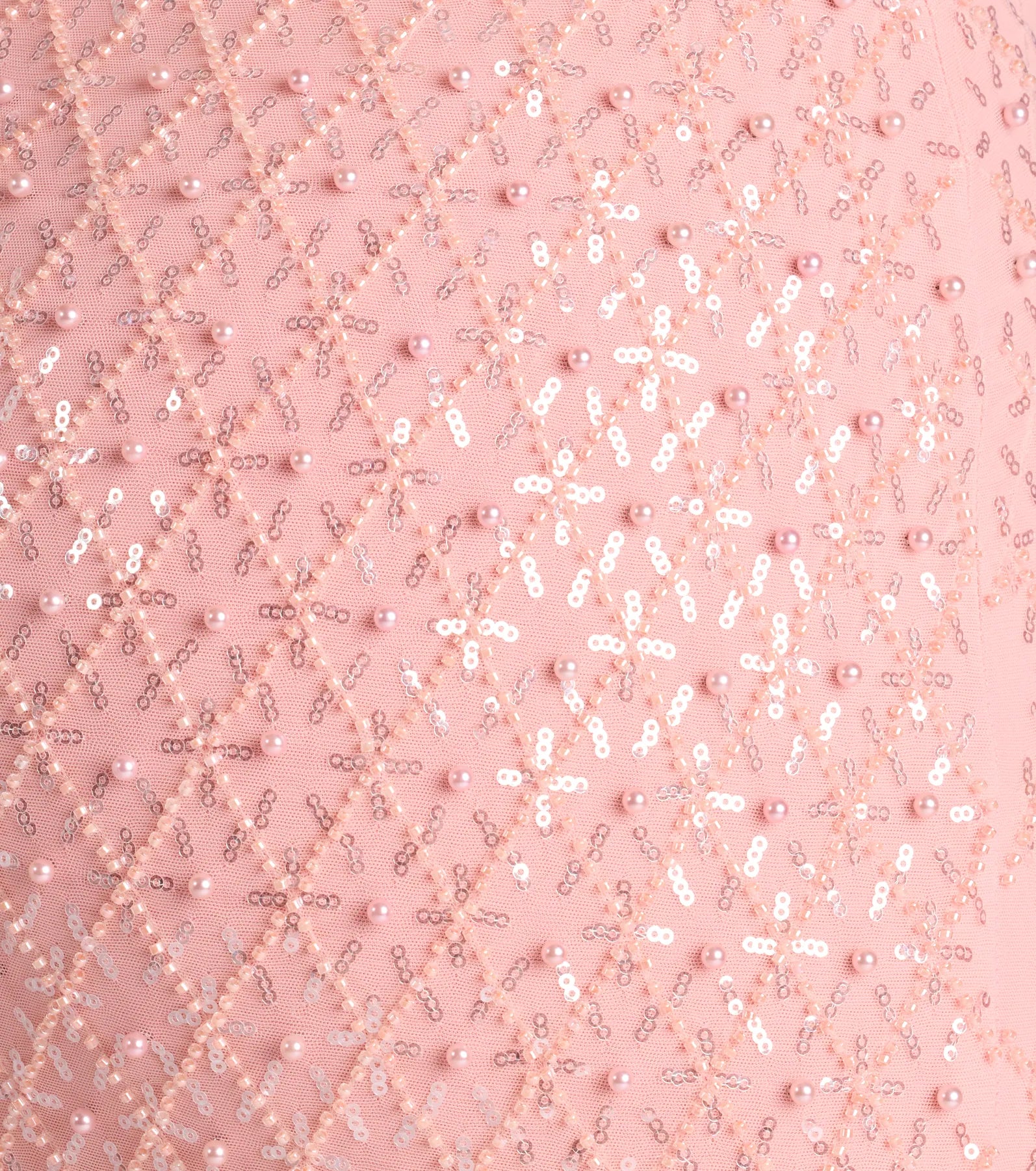 Sophina Cold Shoulder Pearl Beaded Sequin Formal Dress - Image 3