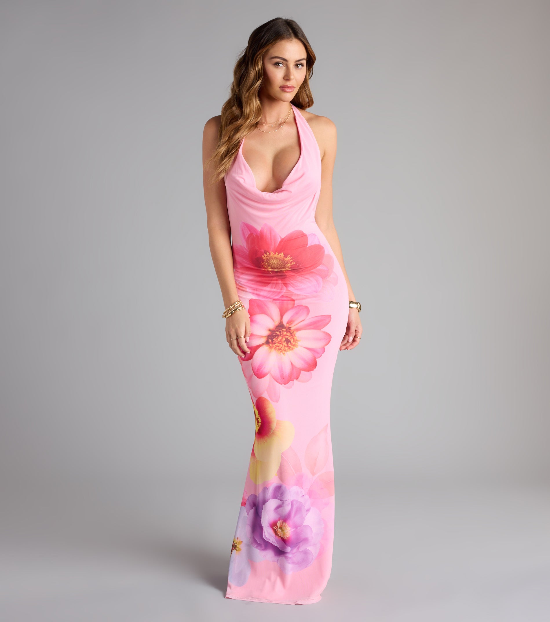 Slip Into Something Floral Mesh Maxi Dress - Image 2