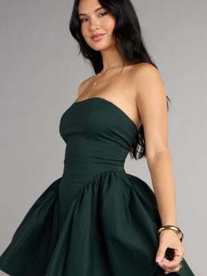 All Eyes On You Lace-Up Skater Dress