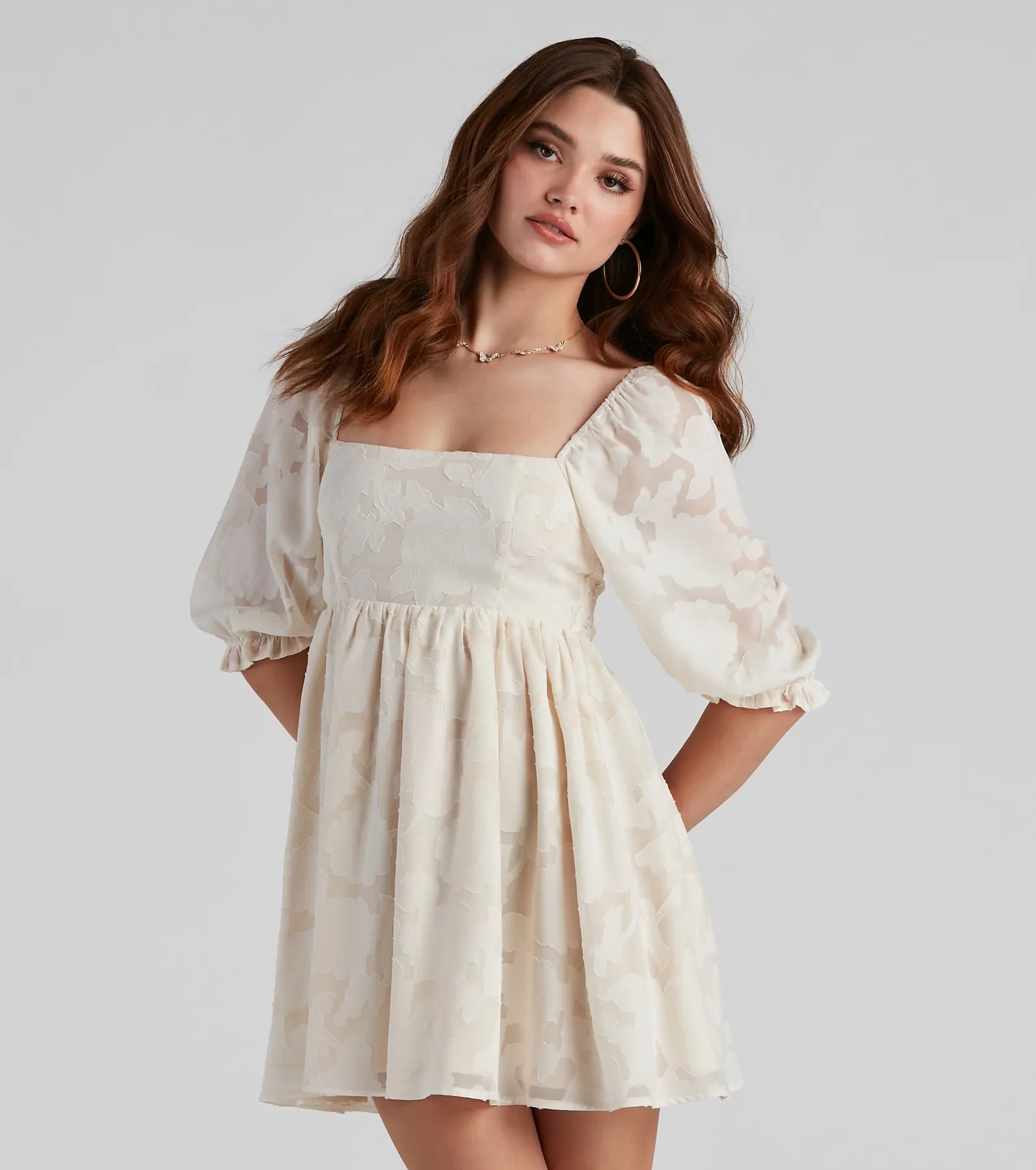 So Effortless Chiffon Skater Dress - Image 3
