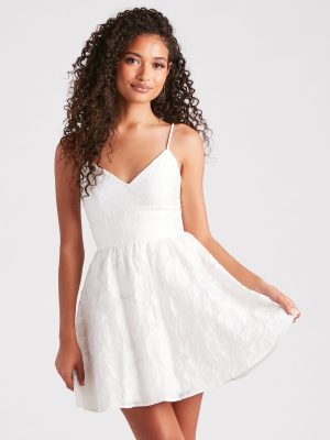 Love Letters Floral Chiffon Skater Dress