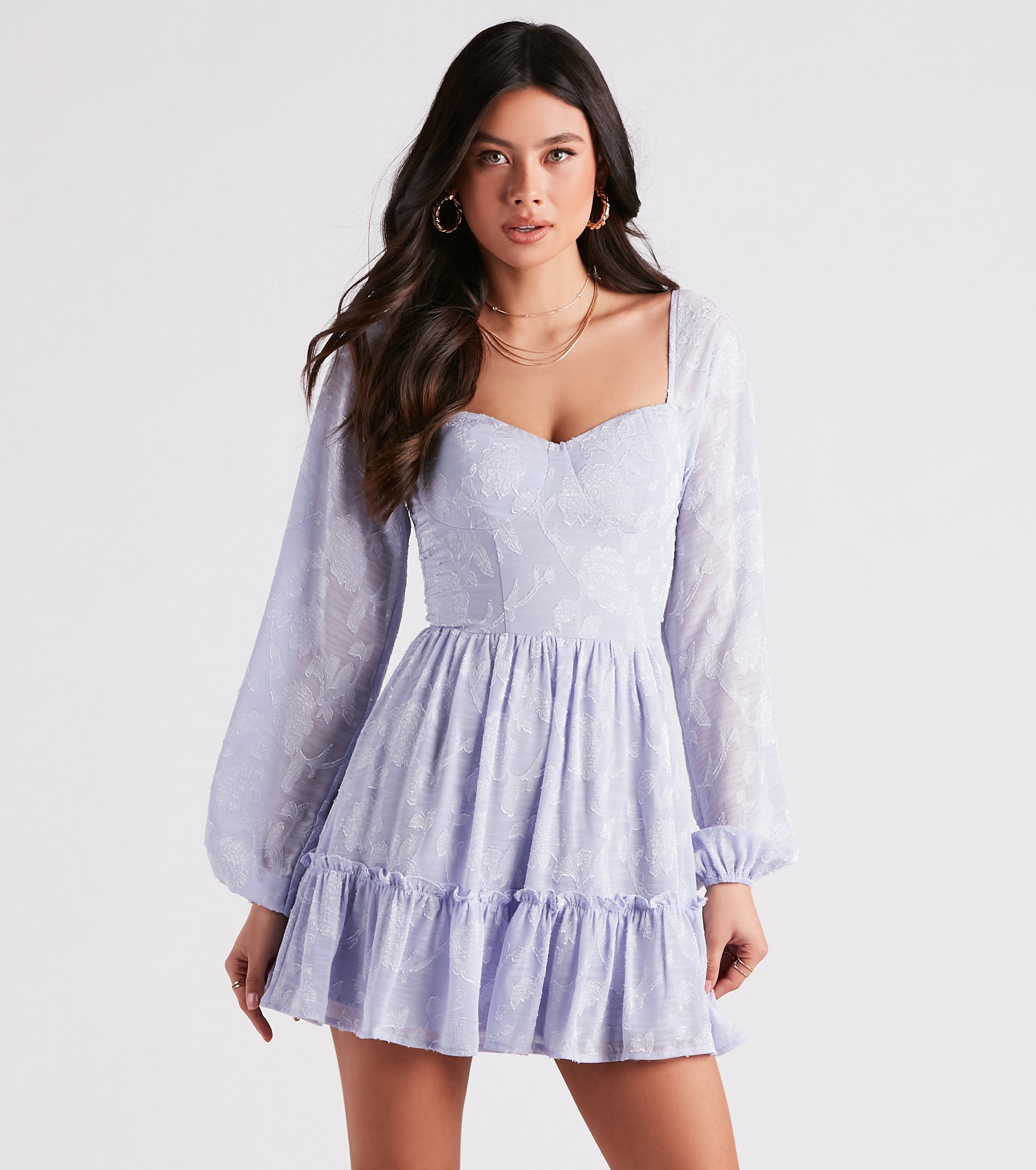 Shadow Blooms Floral Skater Dress - Image 5